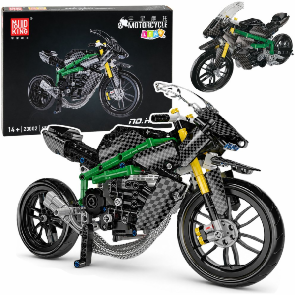LeanToys Stavební kostky Závodní Motocykl Sportovní Černá...