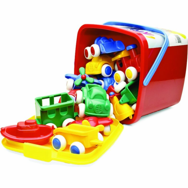 Viking Toys Chubbies Vozidla v kbelíku 15 dílků různých b...