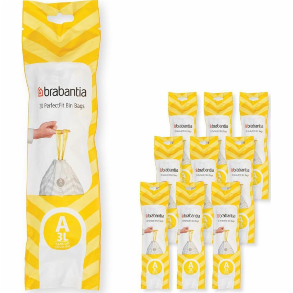 Brabantia PerfectFit pytle na odpadky velikost A 3L 200 k...