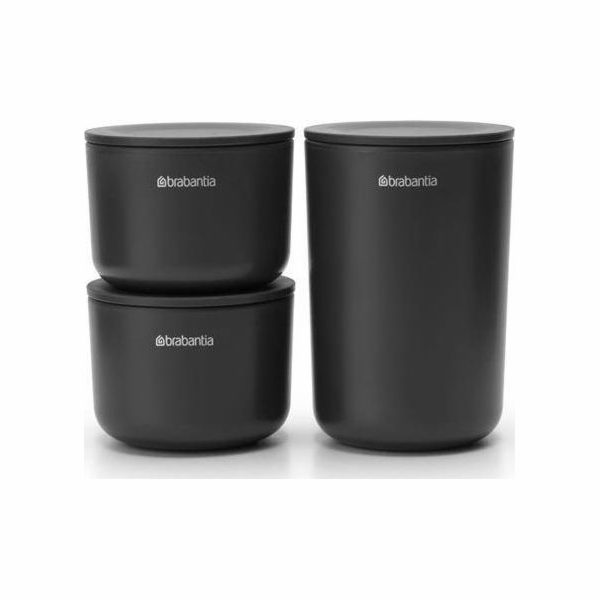 Brabantia ReNew sada 3 nádob tmavě šedá 281303