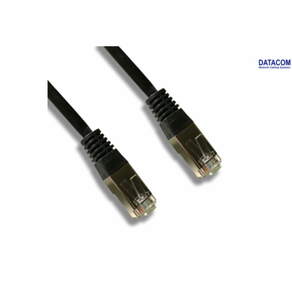 Patch cord FTP cat5e 0,5M černý