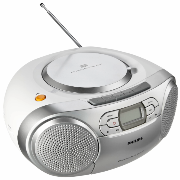 Philips AZ127/12 Přenosný CD přehrávač s kazetovou mechan...