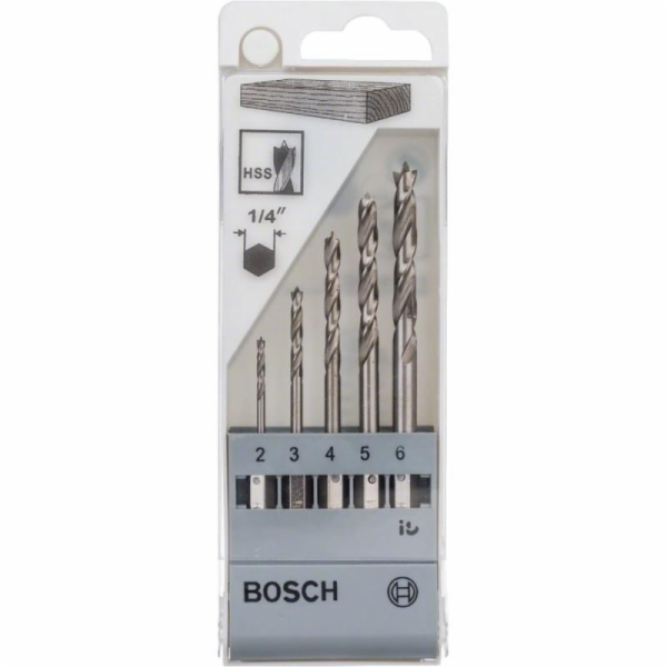 Sada vrtáků do dřeva Bosch, 2-6 mm, 5 ks
