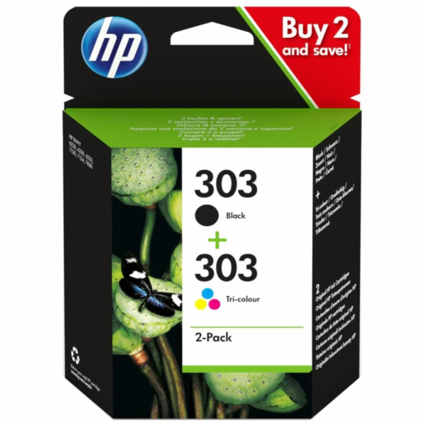 HP 3YM92AE inkoust.náplne cerná/3-barevná c. 303
