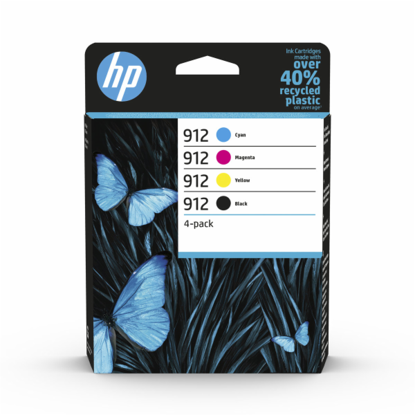 HP 912 originální inkoustová kazeta černá, azurová, purpu...