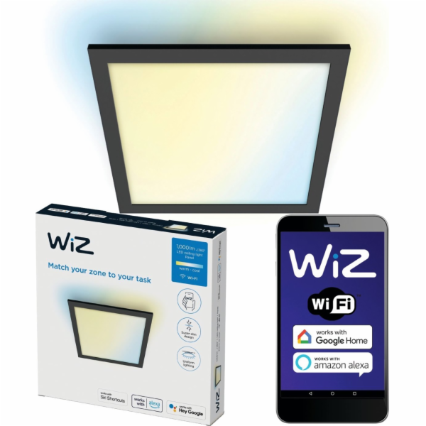 Philips WiZ přis. panel 30x30 12W černá