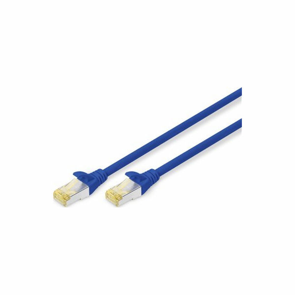 DIGITUS patch kábel Cat6A, S/FTP (PiMF), LSOH - 0,25m, modrý