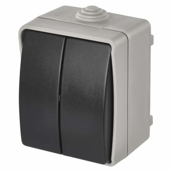 Přepínač 250 V/10 AX IP54 2 tlačítka, schodišťový  A1398.1