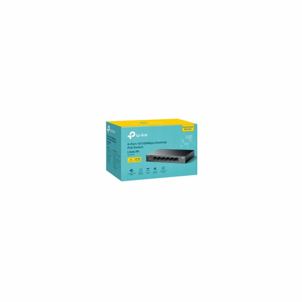 TP-Link LiteWave switch LS106LP (6x100Mb/s, 4xPoE, 41W, f...