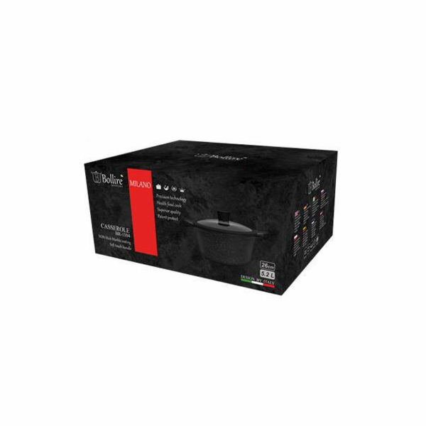 Hrnec s poklicí BOLLIRE MILANO BR-1104, O26 cm, 5,2l
