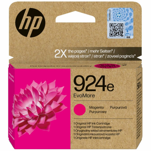 HP 924e EvoMore Magenta Original Ink Cartridge (800 pages)