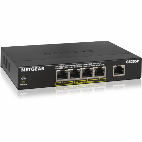 Netgear GS305PP, spínač
