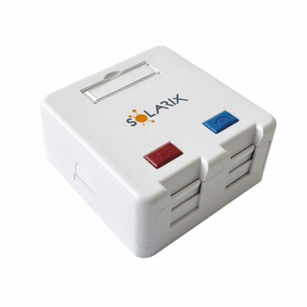 Zásuvka modulární Solarix pro 2 keystony na omítku bílá S...