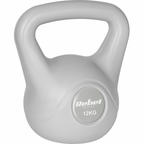 Rebel Active Bitumenový kettlebell 12 kg šedý REBEL ACTIVE
