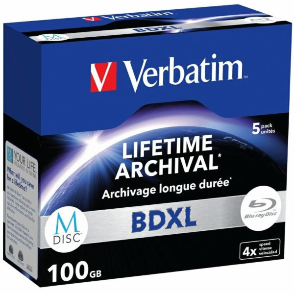 Verbatim BD-XL M-Disc 100GB 4x 5ks 43849