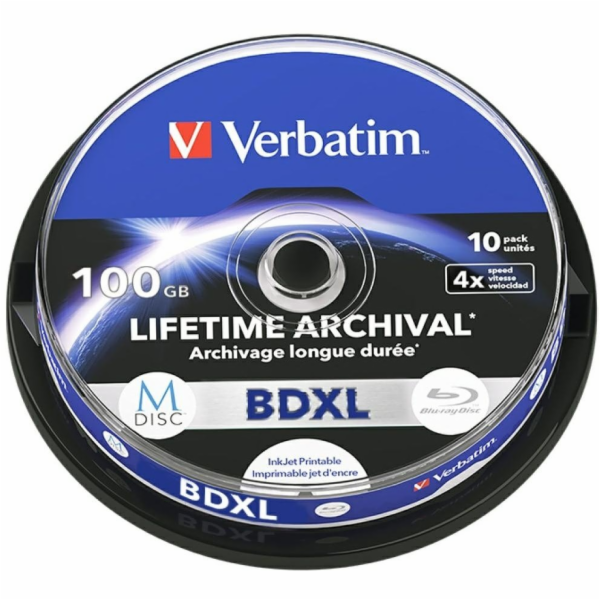 Verbatim BD-XL M-Disc 100GB 4X Inkoustový tisknutelný dis...