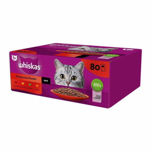 WHISKAS Classic Meals in sauce Poultry, Lamb, Beef, Chick...