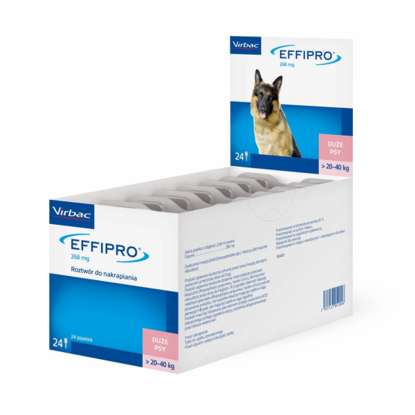 VIRBAC Effipro L (20-40 kg) - kapky proti blechám a klíšť...