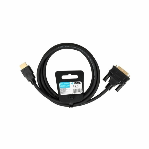 IBox ITVFHDDVI012 Kabel HDMI na DVI FullHD 1080p 2 m černý