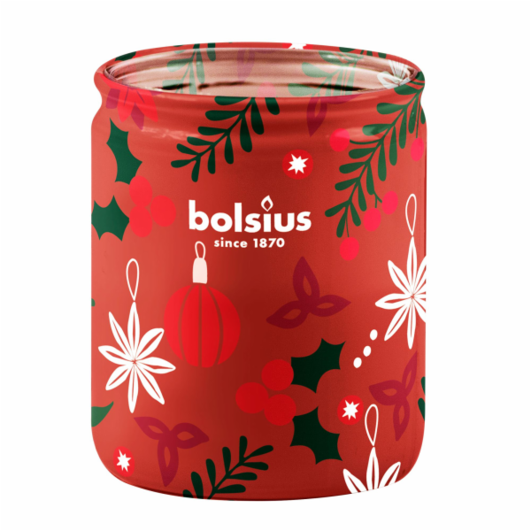 Svicka Bolsius True Glow, 82x68 mm, jablko/skorice, ve skle