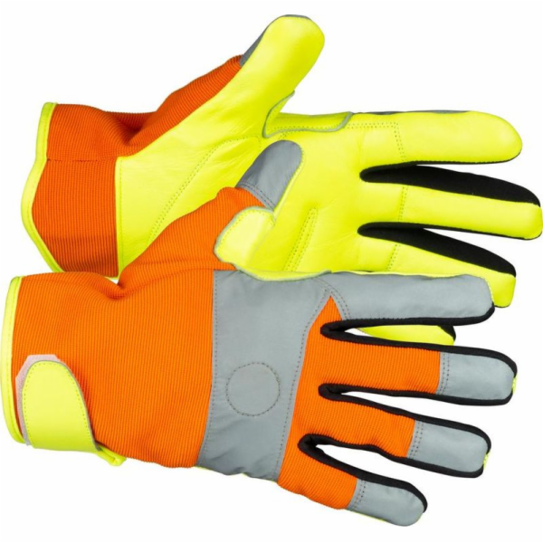 Rukavice Strend Pro Caveron High Vision, textil/koža s re...