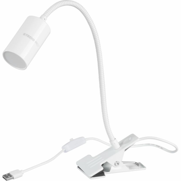Lampa Strend Pro, stolná, s klipsou na uchytenie, Alu, bi...