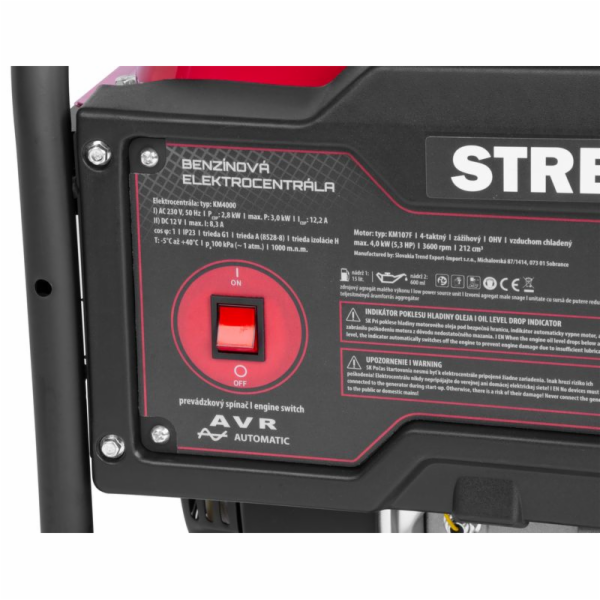 Elektrocentrála Strend Pro KM2500-A, 2,3/2.1 kW, benzínová