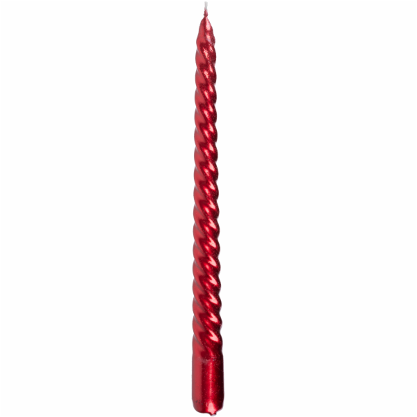 MagicHome Vánoční svíčka, 25 cm, bal. 2 ks, červená, spir...