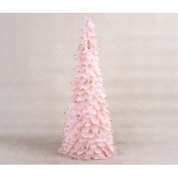 Dekorace MagicHome Vánoce, Půdní stromek, růžová, 24x60 cm