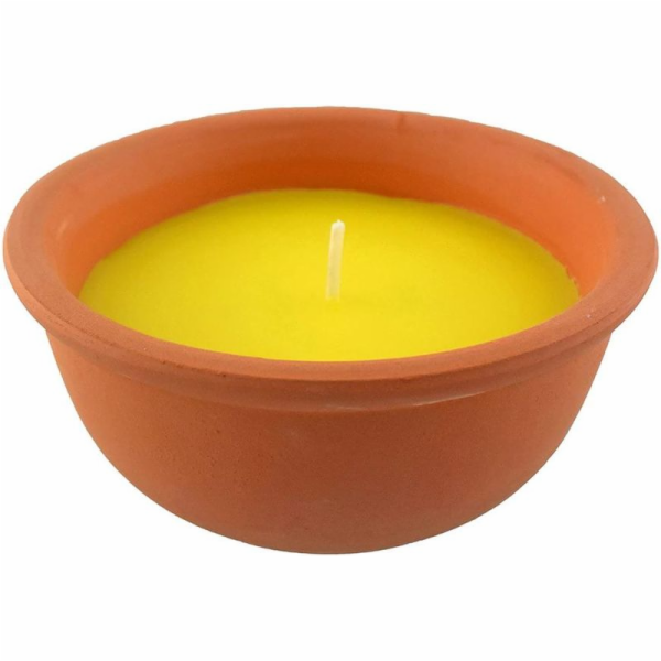 Citronelová svíčka, repelent, terakota, 220 g, 60x150 mm