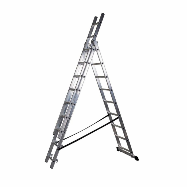 Žebřík Strend Pro DW3 3x9, Alu, EN 131 max. 4,54 m