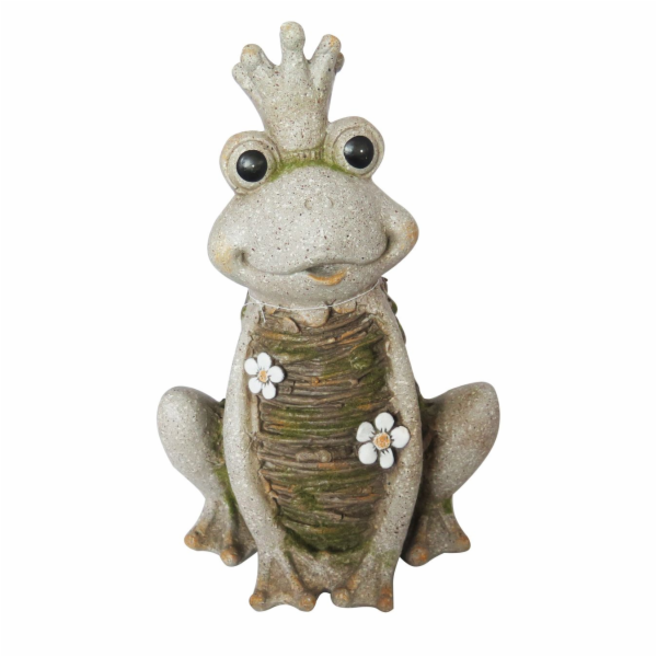 MagicHome Dekorace Gecco, Queen Frog, magnézie, 29x23x43 cm