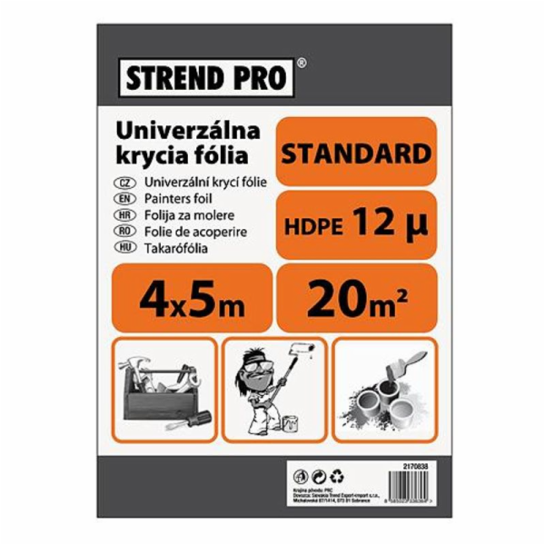 Krycí fólie Strend Pro Standard, lakování, 4x12,5 m, 12µ,...