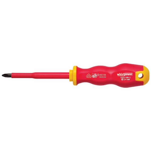 Šroubovák Whirlpower® 1023, PZ1/80 mm, Pozidriv, DIN8764,...