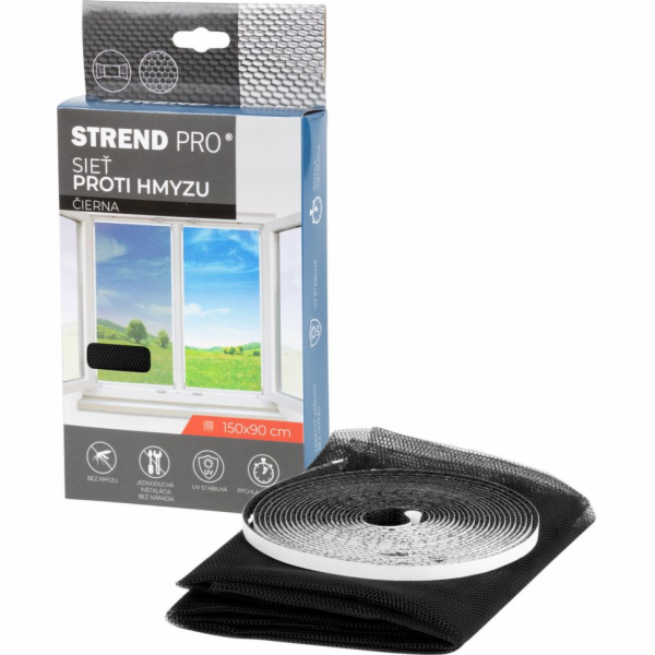 FlyScreen2 150x90 cm, síť proti hmyzu a komárům, okno, če...