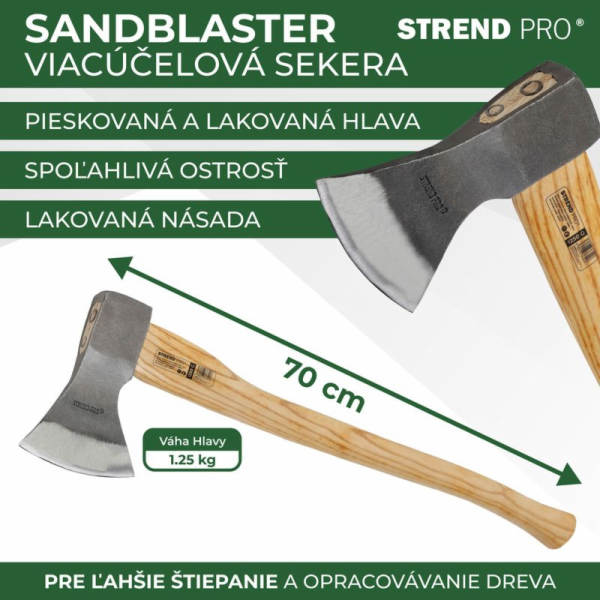 Sekera Strend Pro A613B Pískovačka 1250 g, dřevěná rukoje...