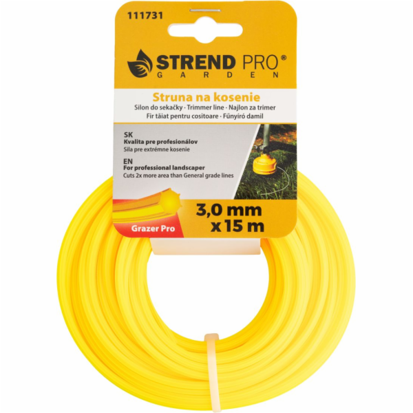 Žací struna Grazer Pro Hepta 3,0 mm, L-15 m, HEX