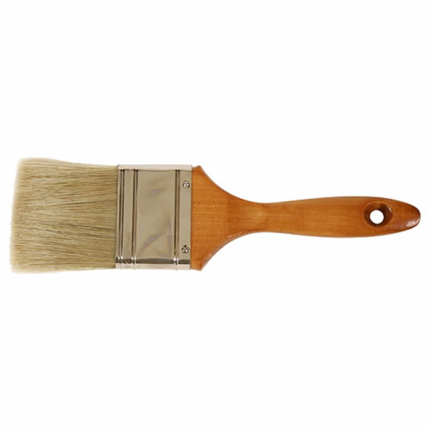 Kartáč Strend Pro JA019, žlutý, 2,5", plochý, dřevěná ruk...