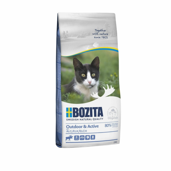 BOZITA Outdoor & Active Elk – suché krmivo pro kočku – 2kg