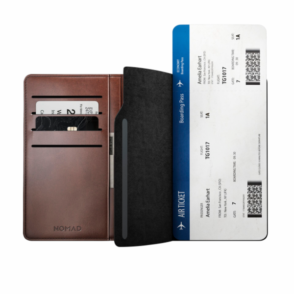 Nomad Leather Passport Wallet  Rustic Brown