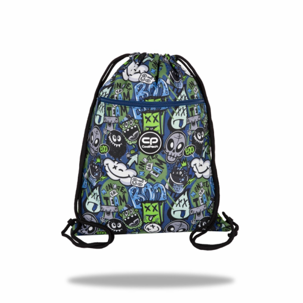COOLPACK Sportovní taška MONSTER TEAM, černá/vícebarevná