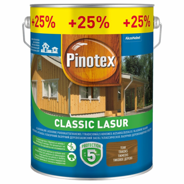 PINOTEX Impregnace dřeva Classic Lasur teak 5 l