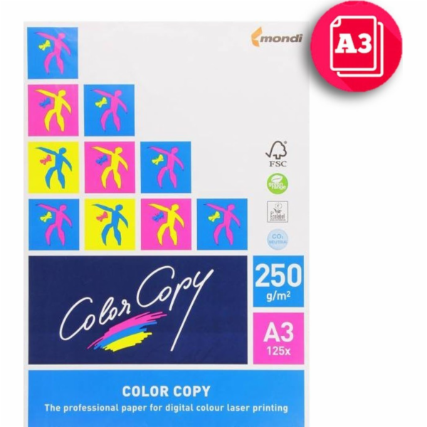 Color copy  A3  250 g/m2  125 listů/Xero