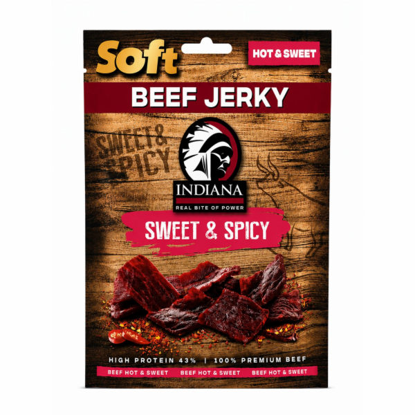 INDIANA Soft Jerky Beef Hot & Sweet 20g