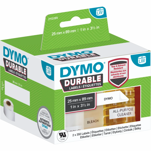 Dymo 2112285  polypropylenové štítky bíl