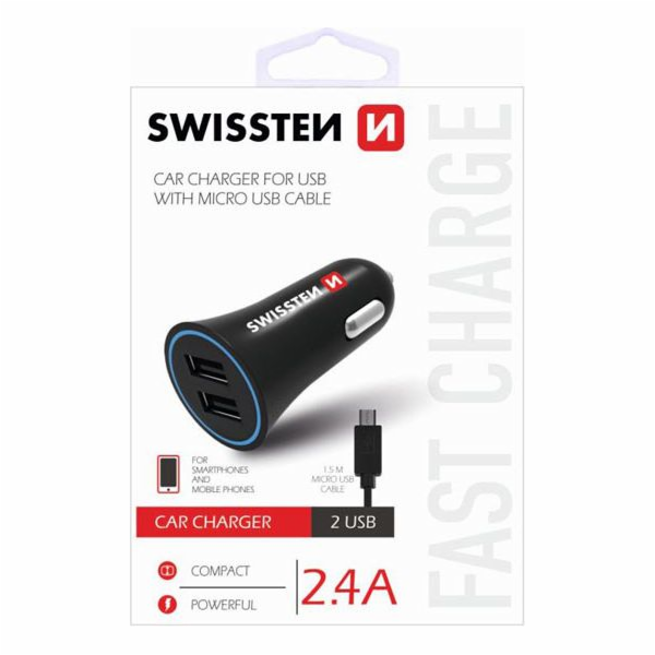 micro USB auto nabíječka  + USB kabel (A