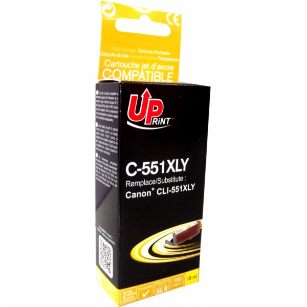 Inkoust UPrint C-551XLY / CLI551Y XL (žlutý)