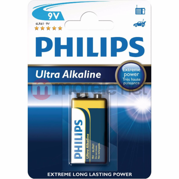 Baterie Philips Ultra 9V Block 1 ks.