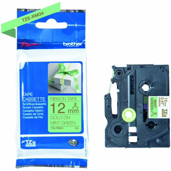 BROTHER TZE-RM34 - kazeta TZ šířky 12mm, TEXTILNÍ páska 4...