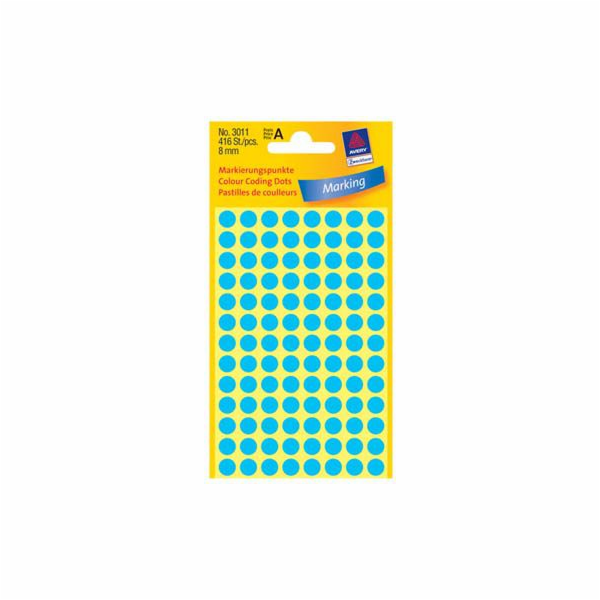 Avery Zweckform ETYK.ZF 3011 8 MM KOLA MODRÁ ŠTÍTEK - 3011